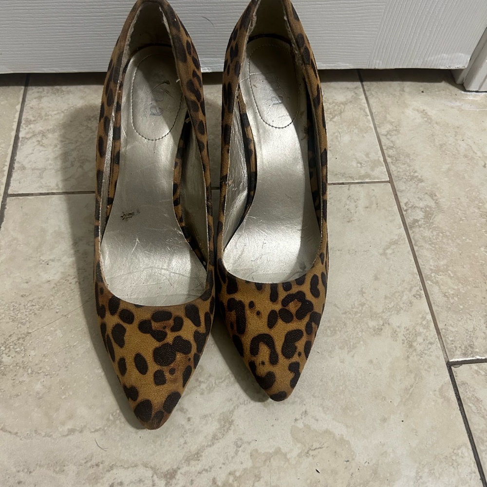 a.n.a Brown Leopard Print Heels